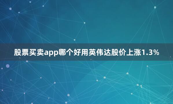 股票买卖app哪个好用英伟达股价上涨1.3%