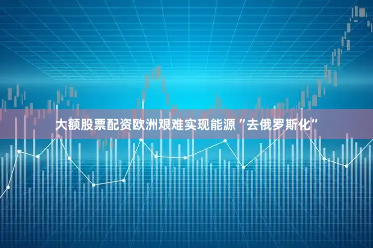 大额股票配资欧洲艰难实现能源“去俄罗斯化”